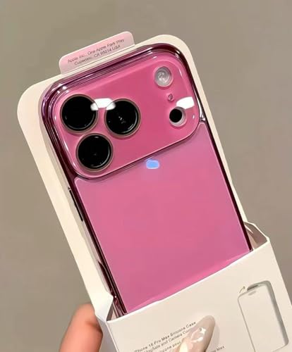 Coque rose rouge iPhone 17 Pro Max verre trempé rigide de protection