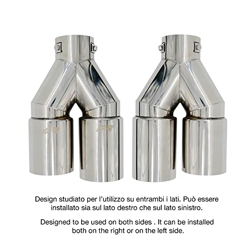 Embout d'échappement rond double inox Simoni Racing Ø88mm - 3