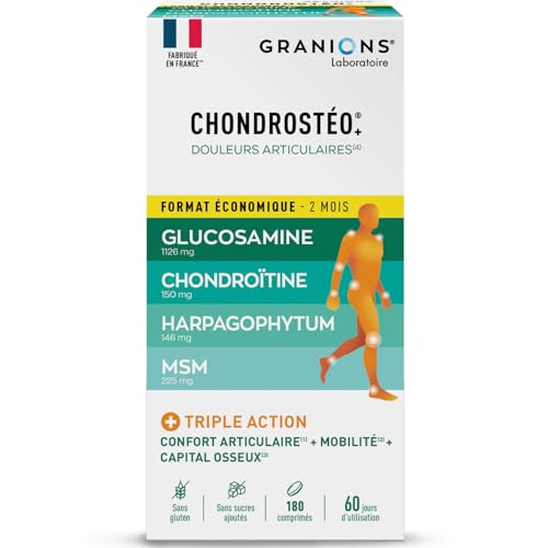 CHONDROSTÉO - Format économique - 2 MOIS - 180 comprimés