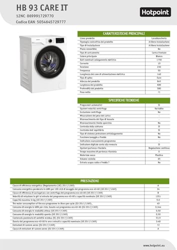 Foto Hotpoint CARE IT lavatrice 8