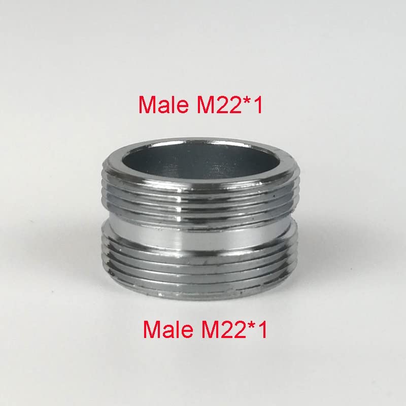 1 Stück Chrom-Messing-Wasserhahn-Luftsprudler-Adapter Männlich/Weiblich M22 M24 G1/2" 3/4" Rohrverschraubungen, Wasserreiniger-Zubehör M16 18 20 28/M22-M22