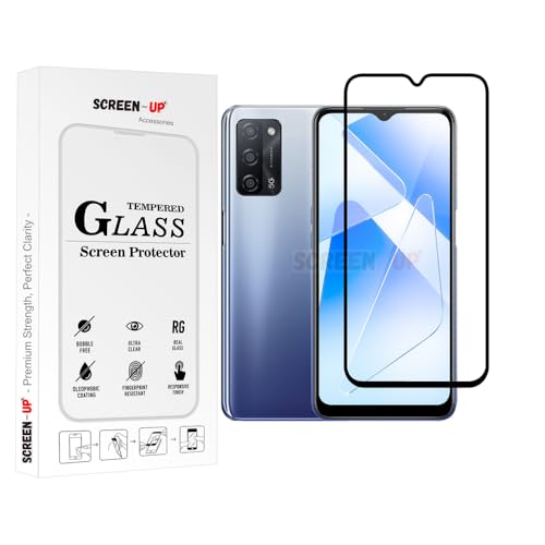 Image of ScreenUp Tempered Glass For Oppo A55 5G - Ultra Clear, 9H Scratch Resistant, Full Coverage, Easy Install Screen Protector