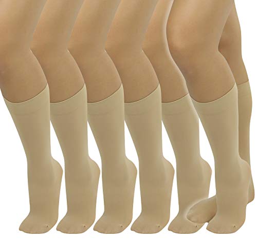 Image of ToBeInStyle Womens Pack of 6 Knee High Trouser Professional Socks