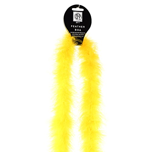 Zucker Feather Products Zucker Marabou Feather Boas Solid Colors-Yellow, 6Ft Long #TOP5