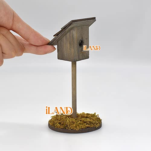 Iland Fairy Garden Accessories Incl Wooden Wishing Well & Ax W/Firewood & Chicken Coop & Birdhouse & Mini Bridge, Nativity Scene On 1/12 Scale #TOP7