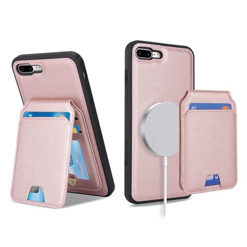Étui portefeuille iPhone 8 Plus à rabat aimanté et coque détachable