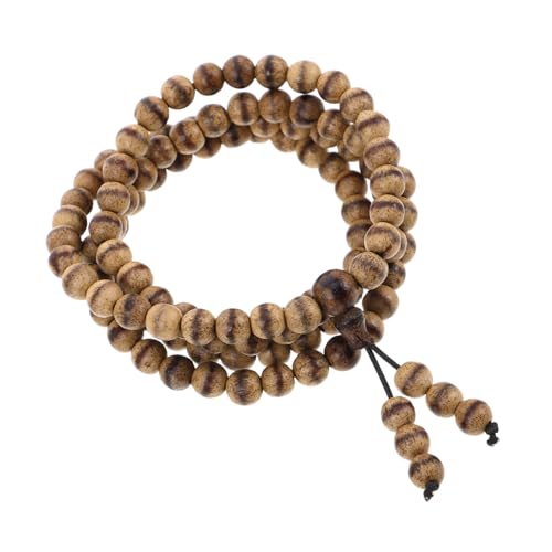 SBHXTDM Madera Natural Perlas Hombres Mujeres Brazalete de oración Zen para Yoga y pacífico