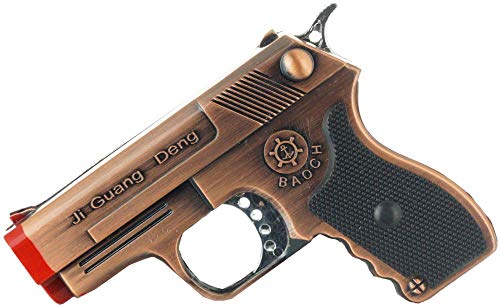 Baga Goodies Copper Novelty Pistol Gun Style Butane Jet Torch Lighter with USA