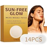 14PCS Tanning Patches, Easy-to-Stick & Go – Sun Free Glow Micro-Tip Patches Self Tanner, Tanning Microdarts Patch for All Skin & Types, Unisex for Natural Tan, No Sun, No Mess, Streak-Free