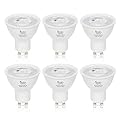 Simba Lighting LED GU10 5W Non-Dimmable Spot Light Bulb (6 Pack) Halogen 50W Replacement MR16 Shape for Accent, Recessed, Track Lighting, 38° Beam, 120V, Twist-N-Lock Bipin Base, 2700K Warm White