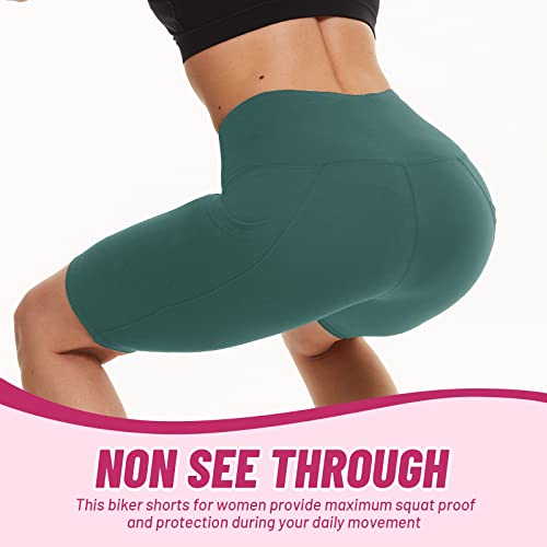 Campsnail Biker Shorts For Women With Pockets-8" Compression High Waisted Shorts For Workout Gym Yoga Exercise Running #TOP2