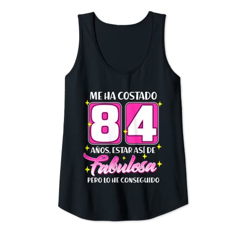 Mujer 84 Años Fabulosa Cumpleaños 84 Camiseta sin Mangas