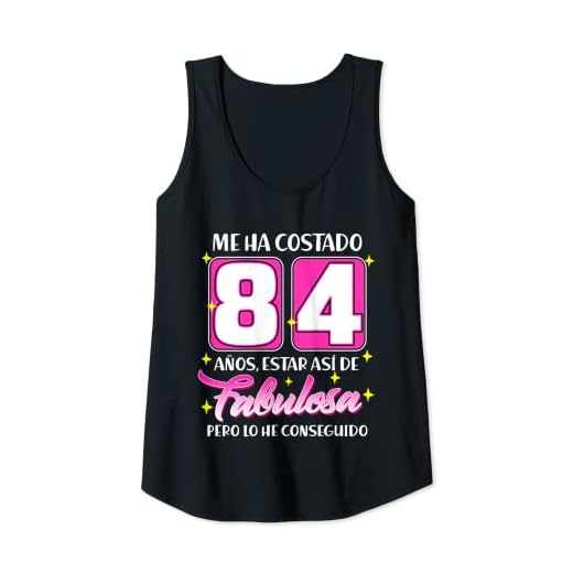 Mujer 84 Años Fabulosa Cumpleaños 84 Camiseta sin Mangas