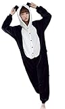Aus weichem Flanell Superweicher Schlafanzug-Overall Unisex Panda Onesie Pyjama Pajama, L(Hohe:168-178cm), Panda Motiv
