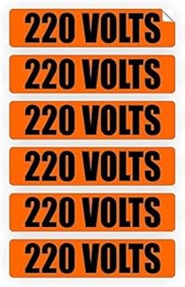 220 Volts Voltage Conduit Markers | Stickers | Decals | Labels Electrical 6X by Awareness Vinyl