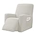 CHUN YI 1-Piece Stretch Spandex Jacquard Chair Slipcovers (Recliner, Ivory White)