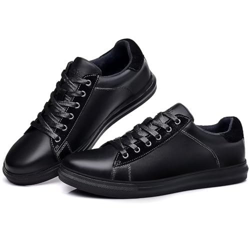 Image of Arkbird Casual Sneakers, Breathable Lace-Up Leather Walking Shoes Comfortable Fashion Sneakers for Men Daily Work