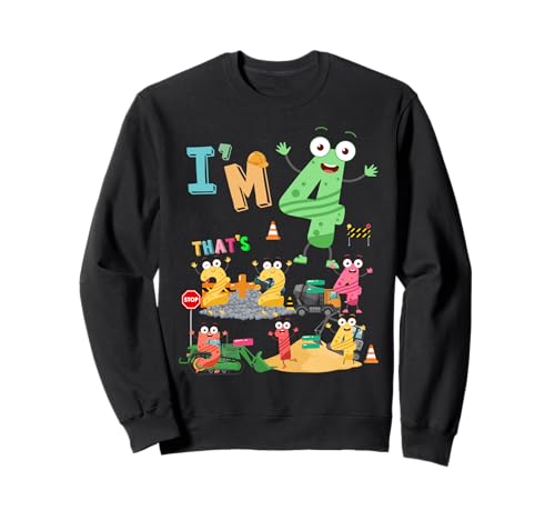 Números de cumpleaños para niños de 4 años de edad Sudadera