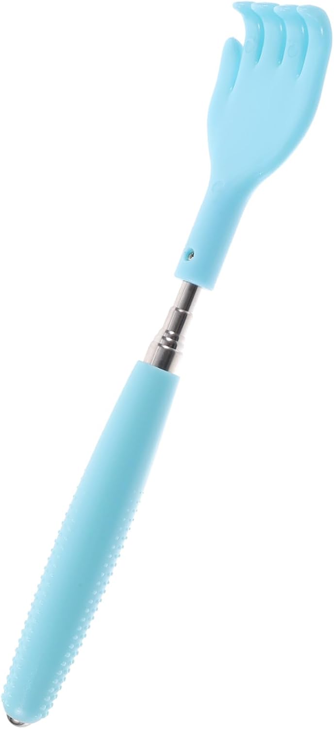 Extendable Back Scratcher with Stainless Steel Claw Portable Itch Relief Massager Tool for Adults and Telescopic Scratching Device for Home and Travel Use
