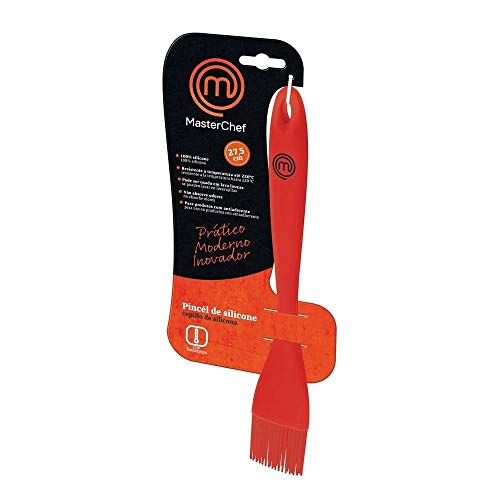 Pincel Silicone 220°, Culinaire, 1 Unidade, 27,5 cm, Vermelha, MasterChef