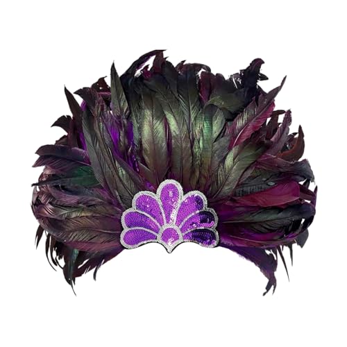 Bandeau à plumes pailletées pour réussir votre coiffure de fête