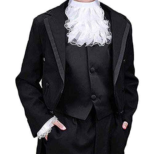 Taikmd Kids Adults Lace Ruffled Jabot And Cuffs Set Colonial Shirt Costume Accessory (Kids, White) #TOP3