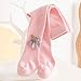 Collants De Bébé Printemps Automne Bébé Fille Peigned Coton Coton Mignon Ours Décoration Cutané Adaptée Aux Collants Nouveau-nés Respirants (Color : Pink, Size : XL)