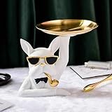 HoeLO Bandejas De Resina Para Almacenamiento De Estatuas, Plato Decorativo De Joyería Para El Mostrador Del Baño, La Tapa De La Cómoda, La Mesa De La Entrada