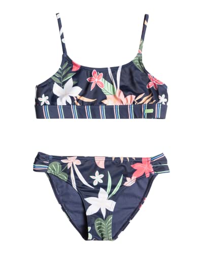 Roxy Girls' Vacay For Life Bralette Swimsuit Set, Mood Indigo Alma Swim 231 #TOP14