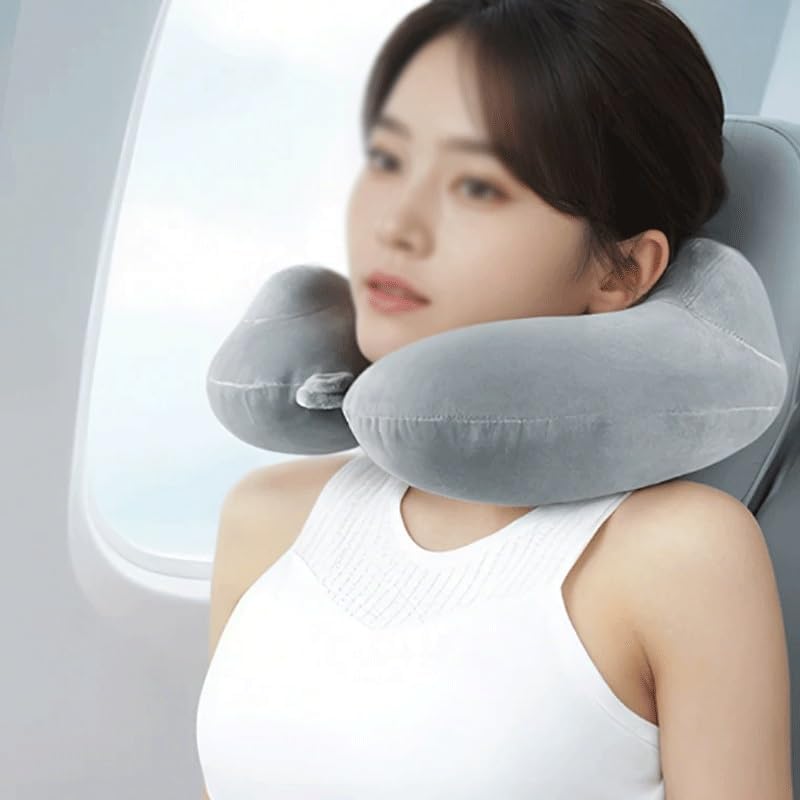 Inflatable U-Shaped Pillow The Ultimate Sleeping Companion for Long-Distance Travel Pressed-Style Neck Support