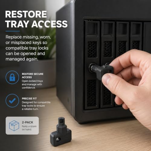 Cajón bloqueado resuelve con llave de bahía de unidad para Synology NAS 2