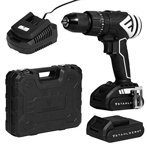 Akkubohrer Akkuschrauber Schlagbohrer bürstenlos brushless 20V 3in1 verschleißfreier Motor ohne Kohlebürste inklusive 2 x 2 Ah Akkus