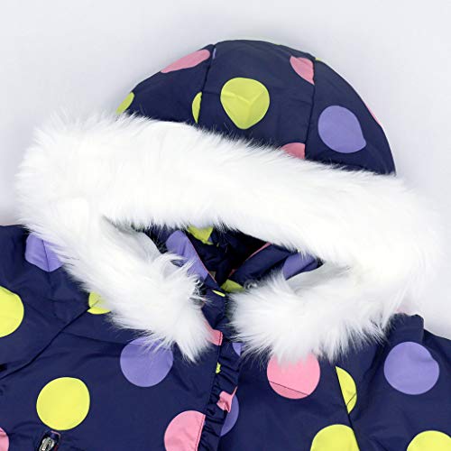 Baby Girls Winter Snowsuit Hooded Puffer Jacket + Snow Pants Kids Ski Suit 2 Piece Set Outfit Clothing Blue 2-3 Years