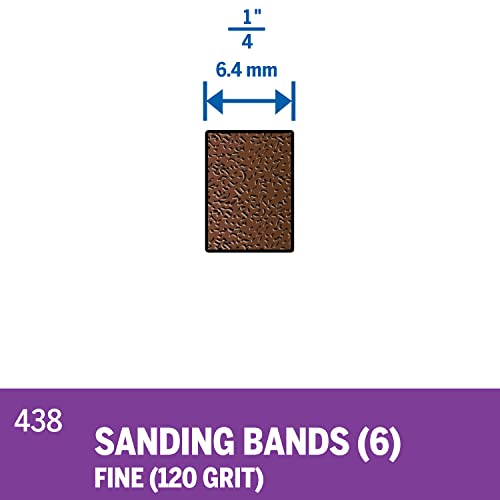 Image of Dremel 438 120-Grit Sanding Bands, 1 /4-Inch, 12 Pack
