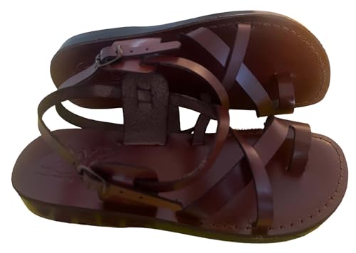 LION OF JUDAH MARKET Biblical Style 6 Unisex Adults Genuine Leather Jesus Sandals US Mens size 4.5 EU 362