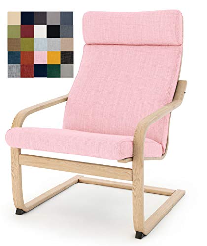 Cushion Slipcover, Compatible With Ikea Po&auml;ng Chair, Washable Fabric Cover Only, Cushion Not Included (cushion Design 1, Polyester - Pink)