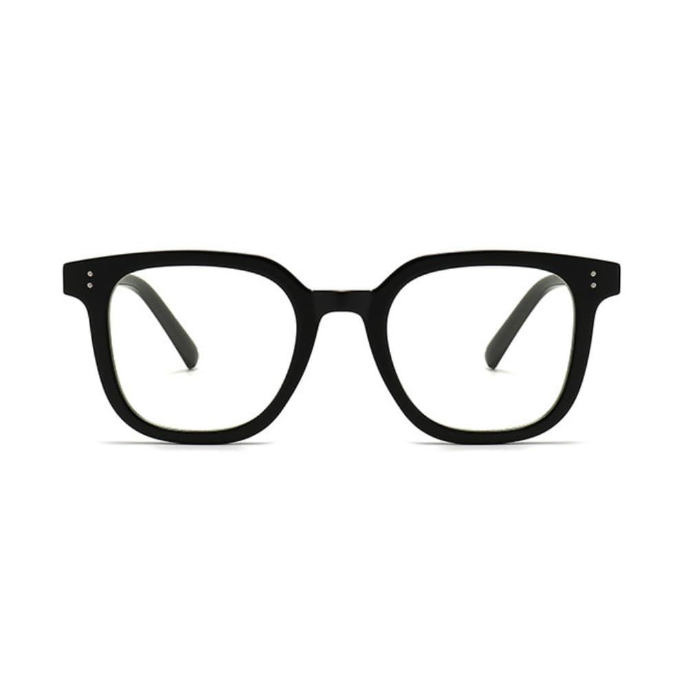GLASAOTO Blue Light Reading Glasses for Women Men Oversized Square Frame Blocking Readers (Black, 1.75, x)