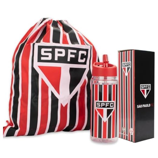 Garrafa Garrafinha Squeeze Agua Mochila Tipo Saco Academia Esporte Futebol São Paulo Oficial