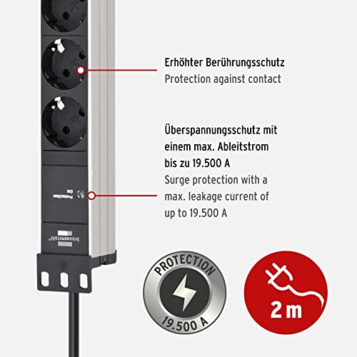Brenn Alu Line 8-fach 19 2m bk/gy |