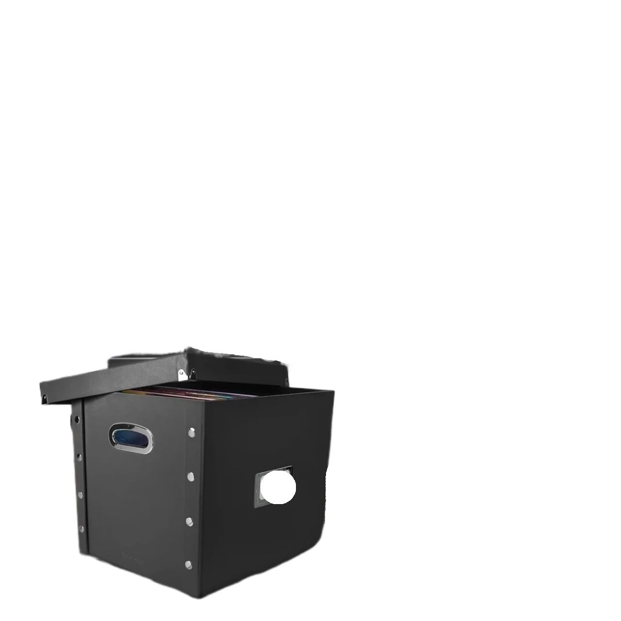 Vinyl Record Storage Box with 13 A-Z Guides Collapsible Organizer Up to 50 Records Keepsake Solution per Dischi