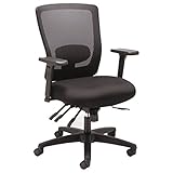 Alera ALE Envy Series Mesh Mid-Back Multifunction Chair, Black