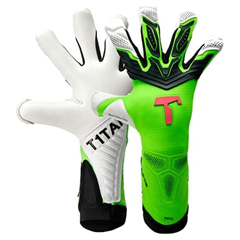 T1TAN Alien Plasma 2.0 Torwarthandschuhe für Erwachsene, Fußballhandschuhe Herren Hybrid Cut und 4mm Profi Grip Cover