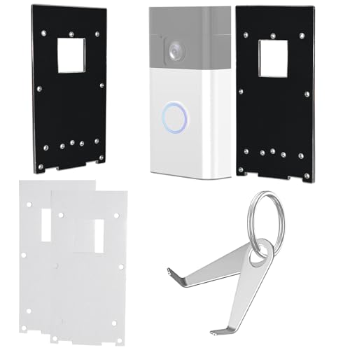 Video Doorbell Key Replacement Tool and Adhesive Doorbell Mount Compatible with Ring Battery Doorbell(2024 Release)