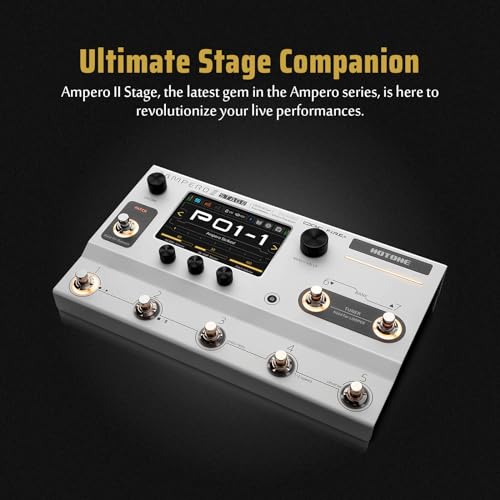 HOTONE Multi-Effects Pedal Dual Effect Chains with FX Loop MIDI I/O Stereo OTG USB Audio Interface Touch Screen Ampero II Stage(Include 10 PCS Additional Footswitch Toppers By VOLKTONE) by HOTONE - Image 2