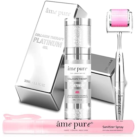 âme pure® CIT Face Derma Roller Platinum KIT Triple Dose Clinically Proven Anti Pimple and Acne Scarring Microneedling Treatment (Dermaroller 0.5mm + Gel + Disinfectant) Cover