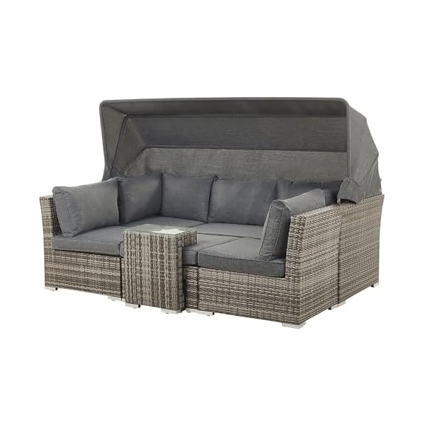 Patioco Loungeset Corte 5-teilig Braun Grau