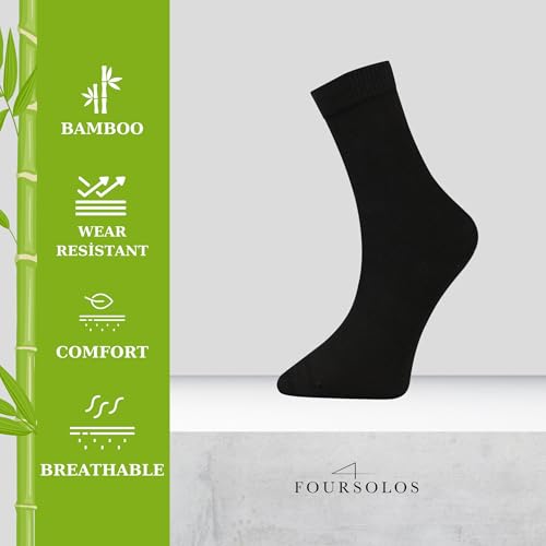 Image of Women's Bamboo Viscose Ankle Socks - 5-Pack Soft Breathable Lightweight Everyday Size 6-9, Black White and Gray