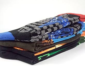 HSELL Mens Fun Patterned Dress Socks Funny Novelty Crazy Design Cotton Socks Gift for Men