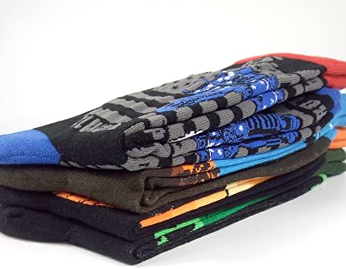 HSELL Mens Fun Patterned Dress Socks Funny Novelty Crazy Design Cotton Socks Gift for Men