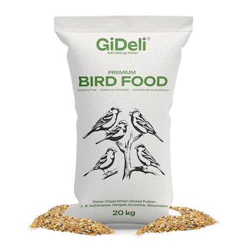 GiDeli Comida para aves silvestres durante todo el año, 20 kg, composición de primera calidad